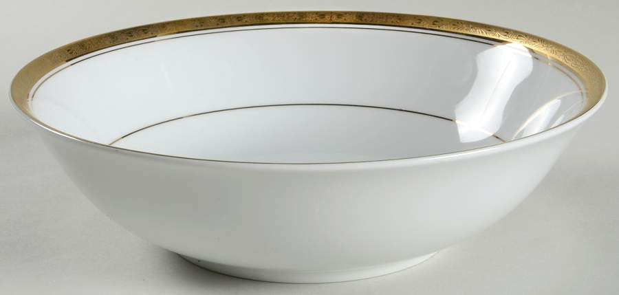 Gold 9" Round Vegetable Bowl by Seizan-1