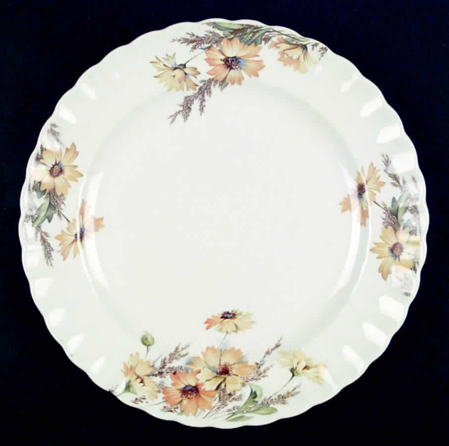 Yellow Daisy (No Gold) Dinner Plate by Sebring Pottery-1