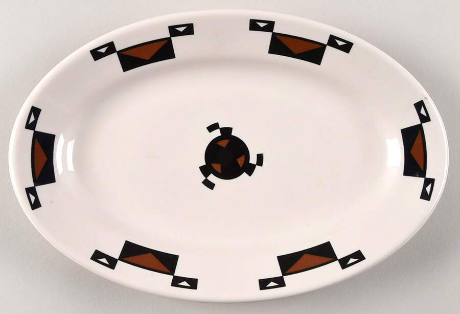 Ahwahnee Hotel 10" Oval Serving Platter by Sterling China (USA)-1