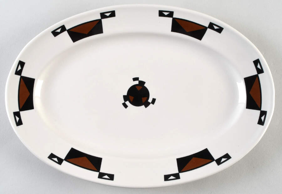 Ahwahnee Hotel 12" Oval Serving Platter by Sterling China (USA)-1