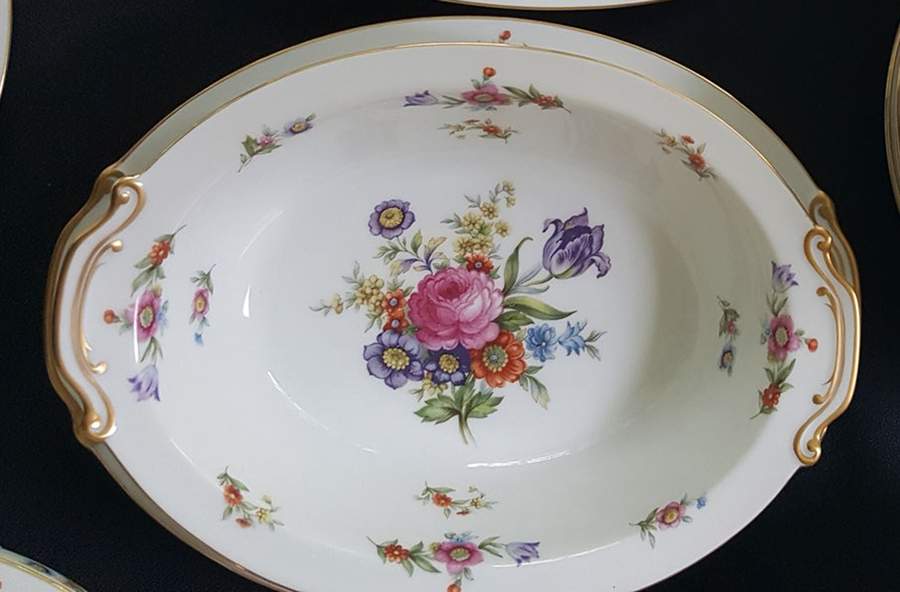 SAN47 9" Oval Vegetable Bowl by Sango-1