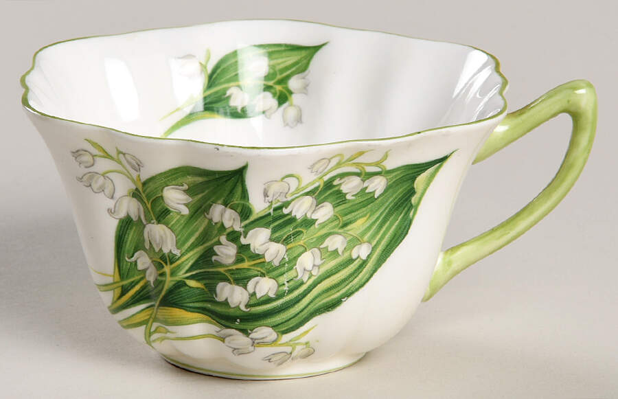 Lily of the Valley Flat Cup by Shelley-1