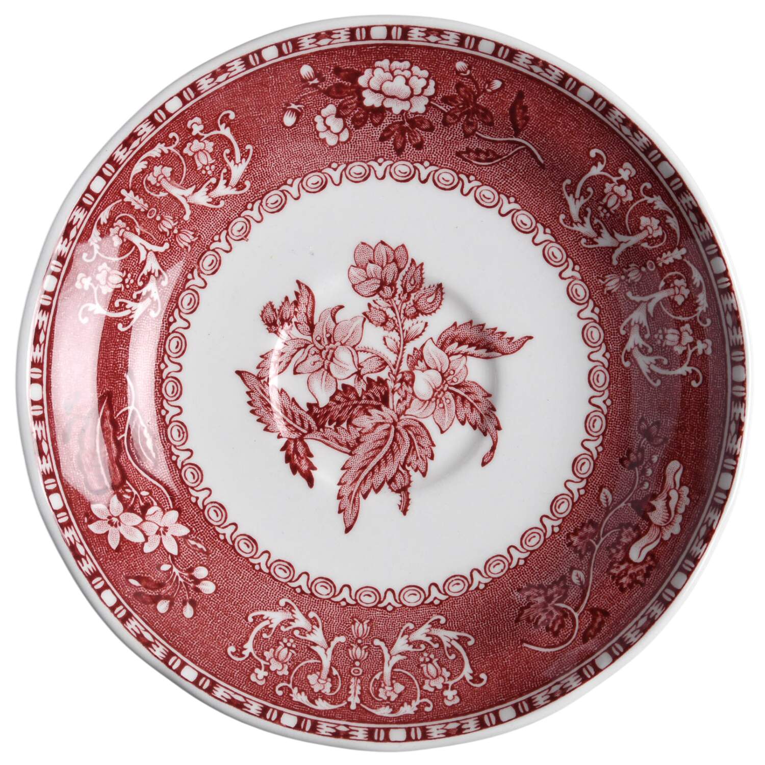 Camilla Red (Earthenware, Newer) Saucer for Flat Cup by Spode-1
