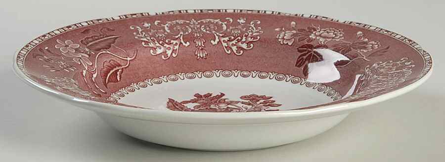 Camilla Red (Earthenware, Newer) Large Rim Soup Bowl by Spode-1