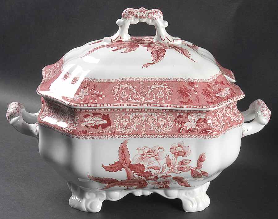 Camilla Red (Earthenware, Newer) Rectangular Tureen & Lid by Spode-1