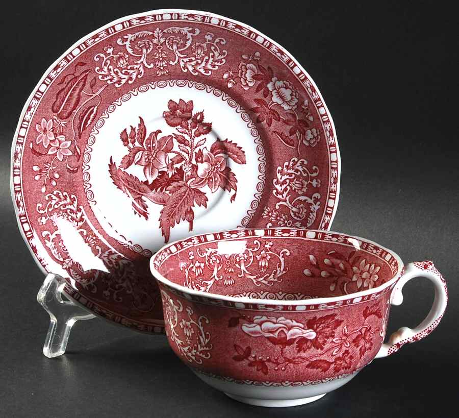 Camilla Red (Earthenware, Newer) Oversized Cup & Saucer Set by Spode-1