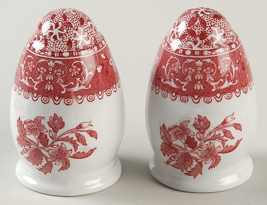 Camilla Red (Earthenware, Newer) Salt & Pepper Set by Spode-1
