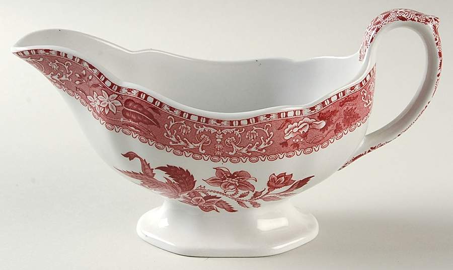 Camilla Red (Earthenware, Newer) Gravy Boat by Spode-1