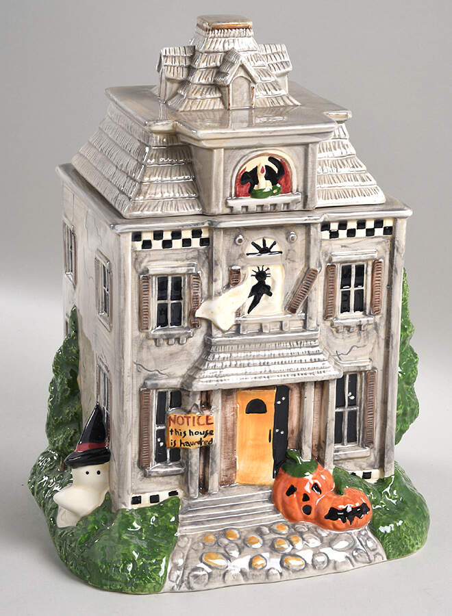 Haunted House Figural Cookie Jar & Lid by Sakura-1