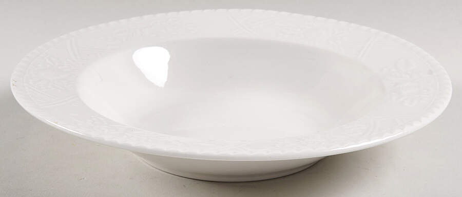 White Christmas (All White) Rim Soup Bowl by Sango-1
