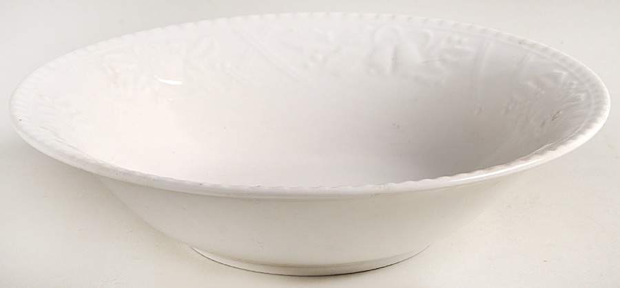 White Christmas (All White) 9" Round Vegetable Bowl by Sango-1