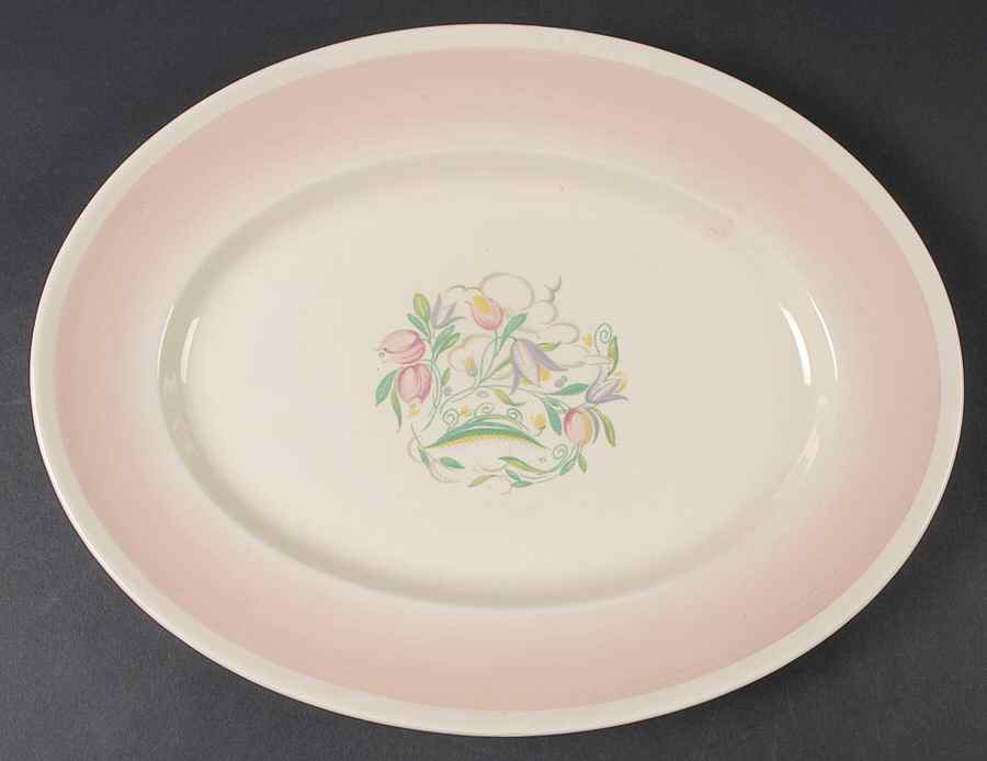 Dresden Spray 14" Oval Serving Platter by Susie Cooper-1