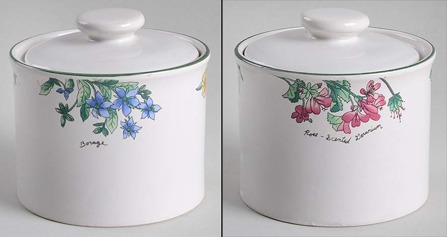 Geranium Sugar Bowl & Lid by Sakura-1