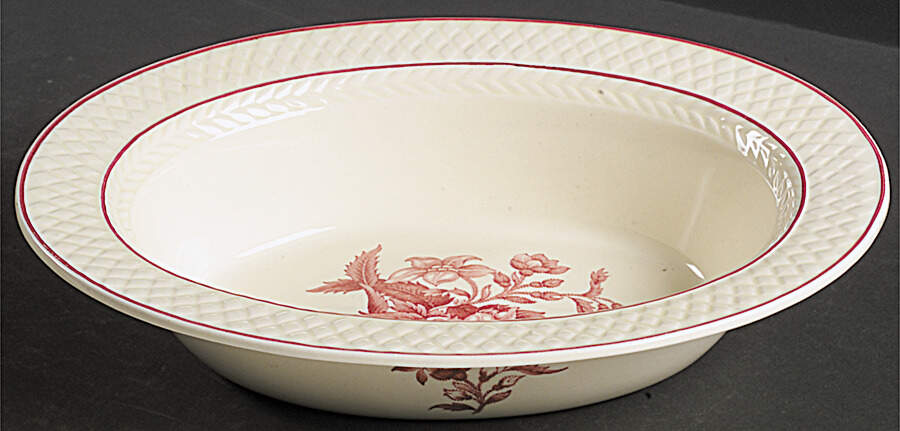 Camilla Red (Mansard Shape) 10" Oval Vegetable Bowl by Spode-1