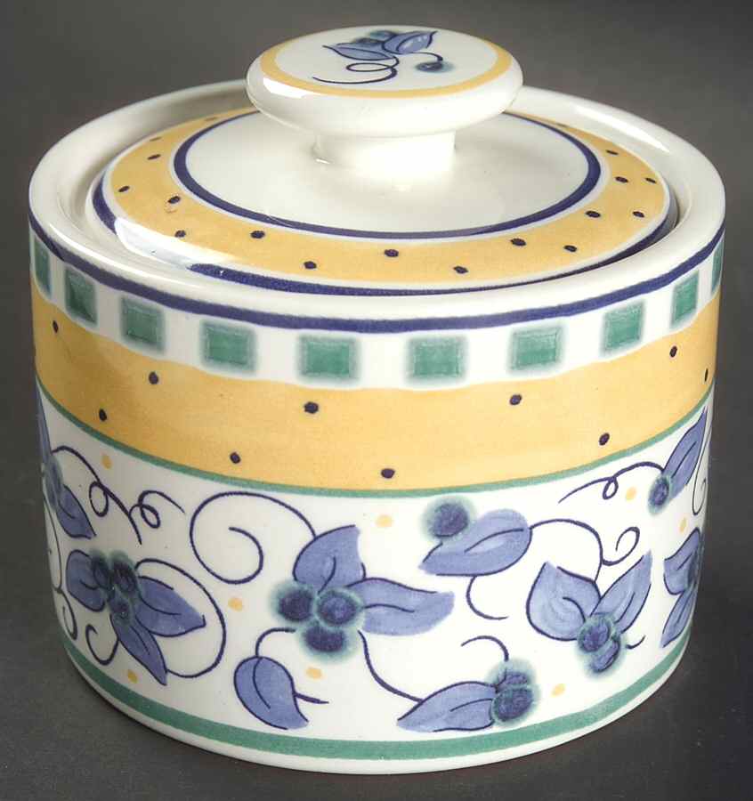 Fiesta Sugar Bowl & Lid by Sango-1