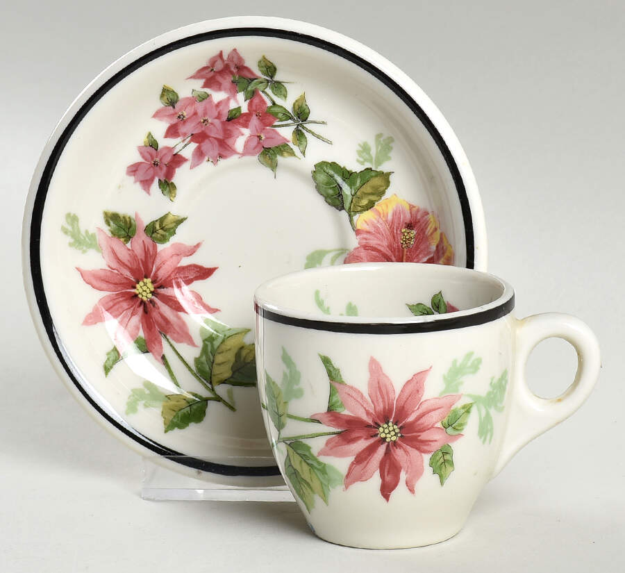 Flora of The South Flat Demitasse Cup & Saucer Set by Syracuse-1