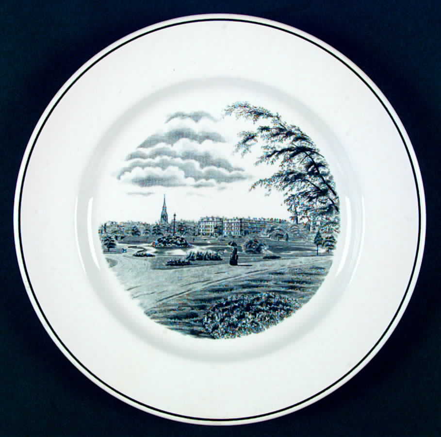 Boston Scenes Black Dinner Plate by Spode-1