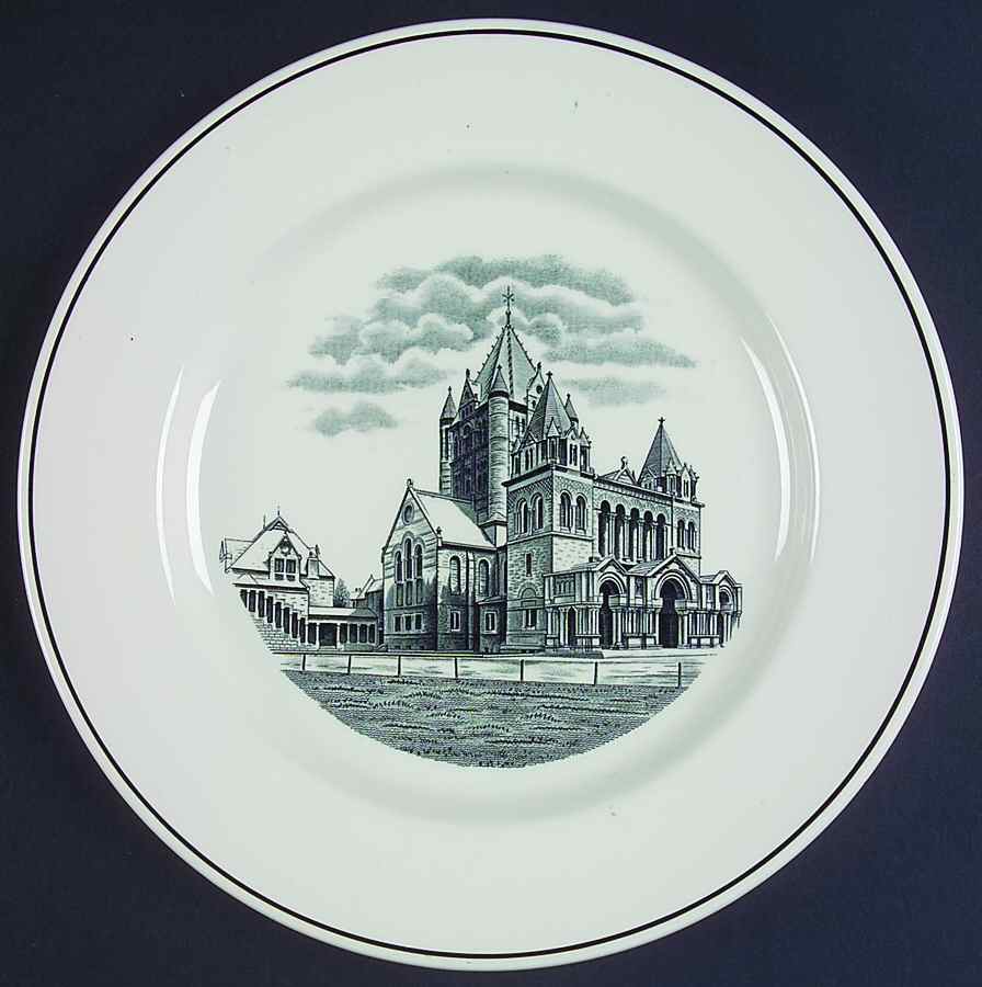 Boston Scenes Black Dinner Plate by Spode-1