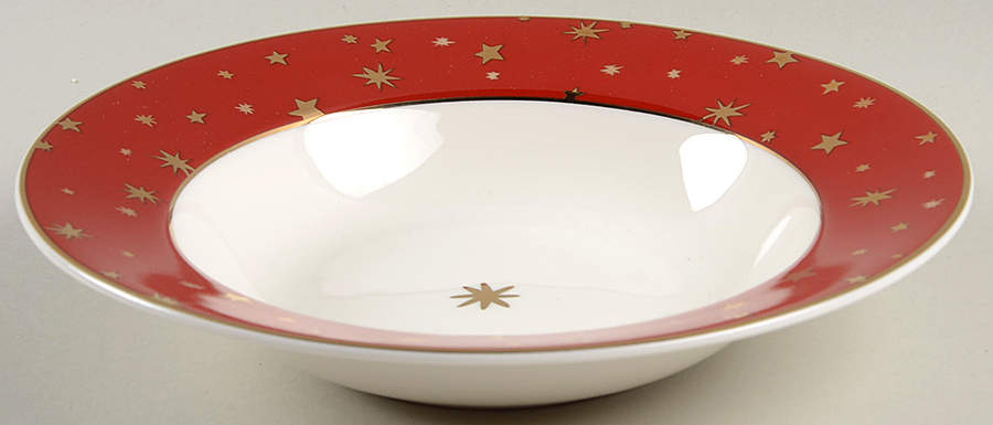 Galaxy Red Rim Soup Bowl by Sakura-1