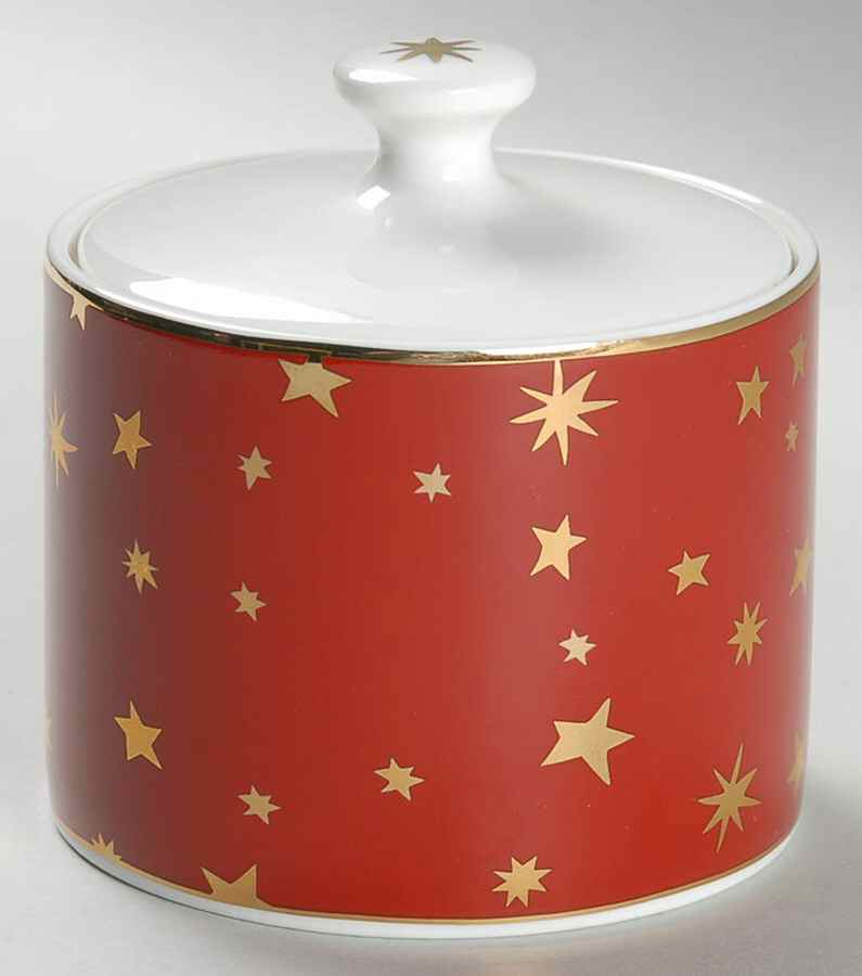 Galaxy Red Sugar Bowl & Lid by Sakura-1