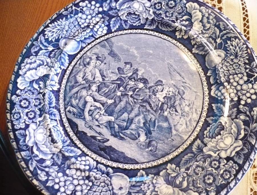 Battle of Bunker Hill Dinner Plate by Staffordshire-1