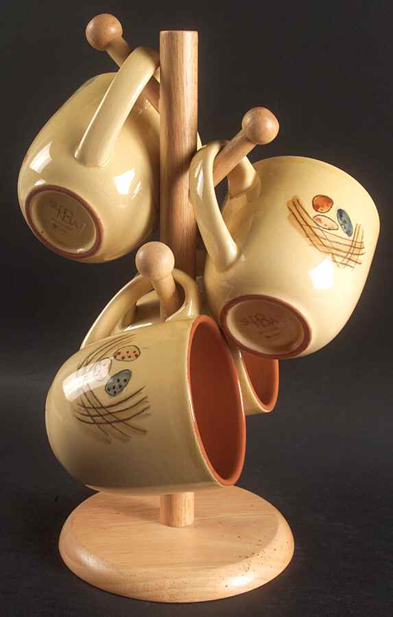 Barnyard Mug Tree & 4 Mugs by Studio Nova-1