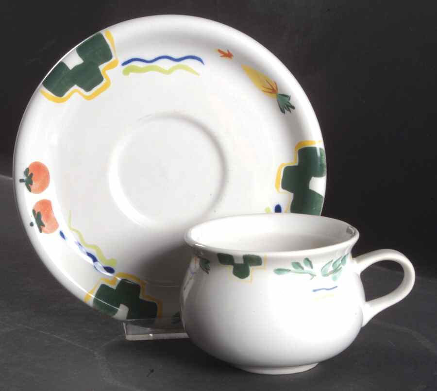 Bon Appetito Flat Cup & Saucer Set by Studio Nova-1