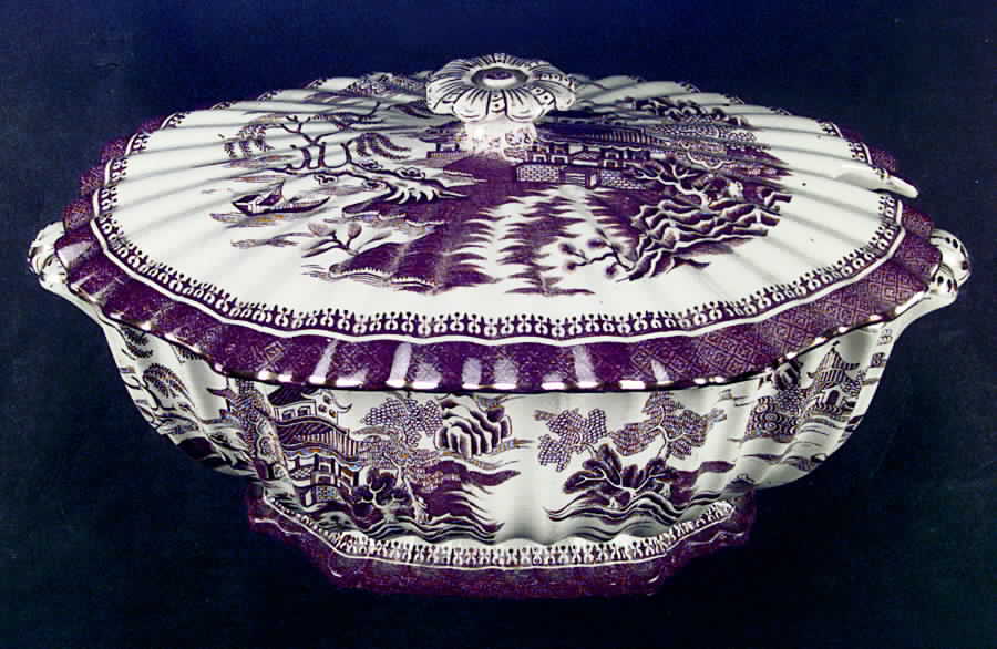 Brown Willow Tureen &  Lid by Spode-1
