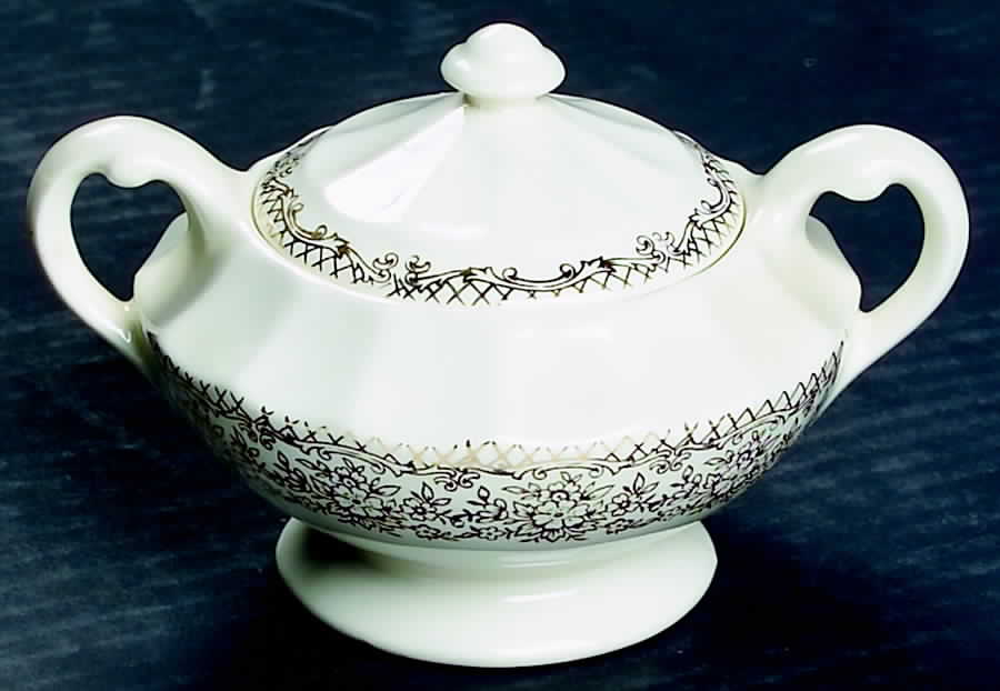Serenade Sugar Bowl & Lid by Sebring Pottery-1