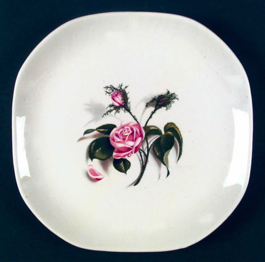 Dawn Rose 12" Chop Plate (Round Platter) by Sovereign Potters-1