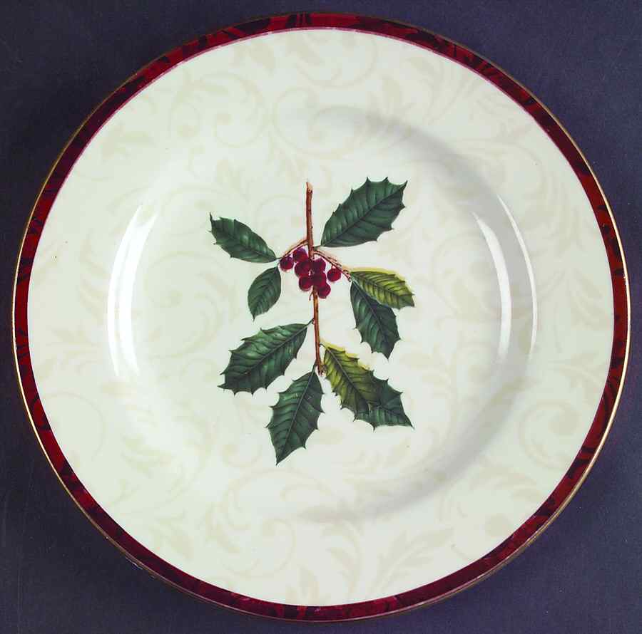 Christmas Holly Salad/Dessert Plate by Sakura-1