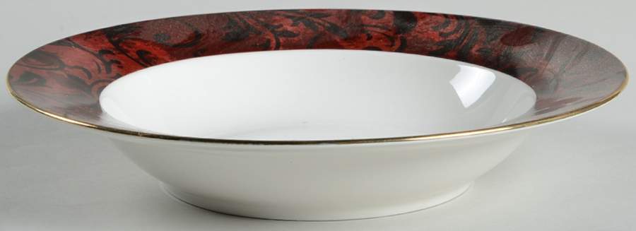 Christmas Holly Rim Soup Bowl by Sakura-1
