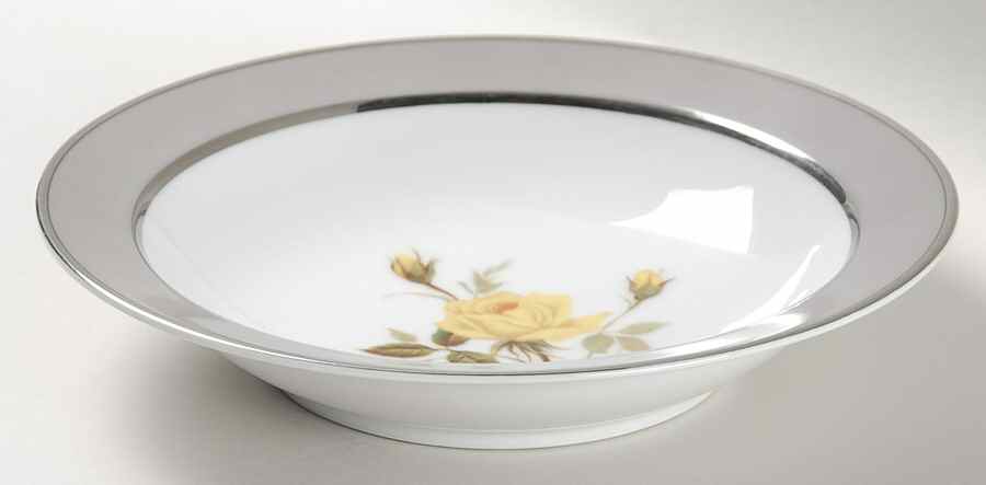 Gray Melody Rim Soup Bowl by Sango-1