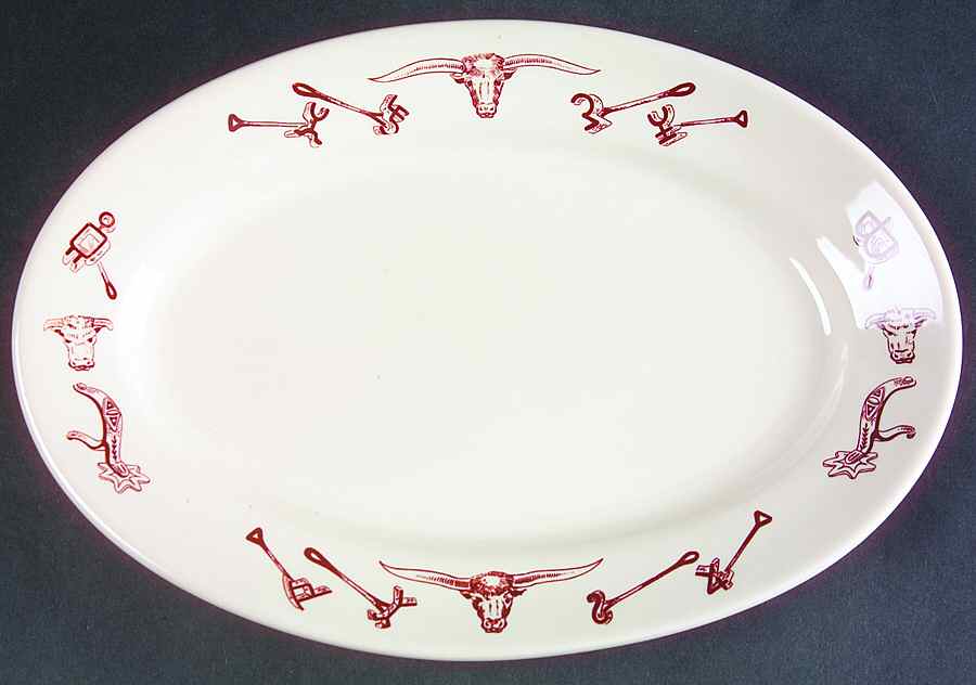 STR32 11" Oval Serving Platter by Sterling China (USA)-1