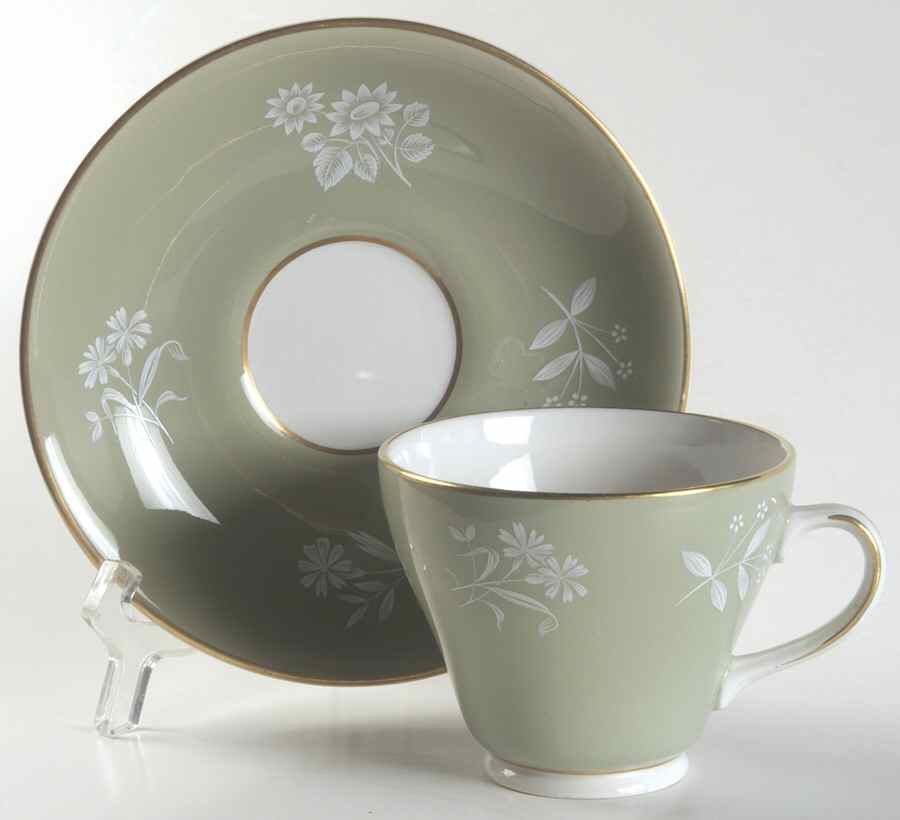 Clarendon Footed Cup & Saucer Set by Simpsons-1