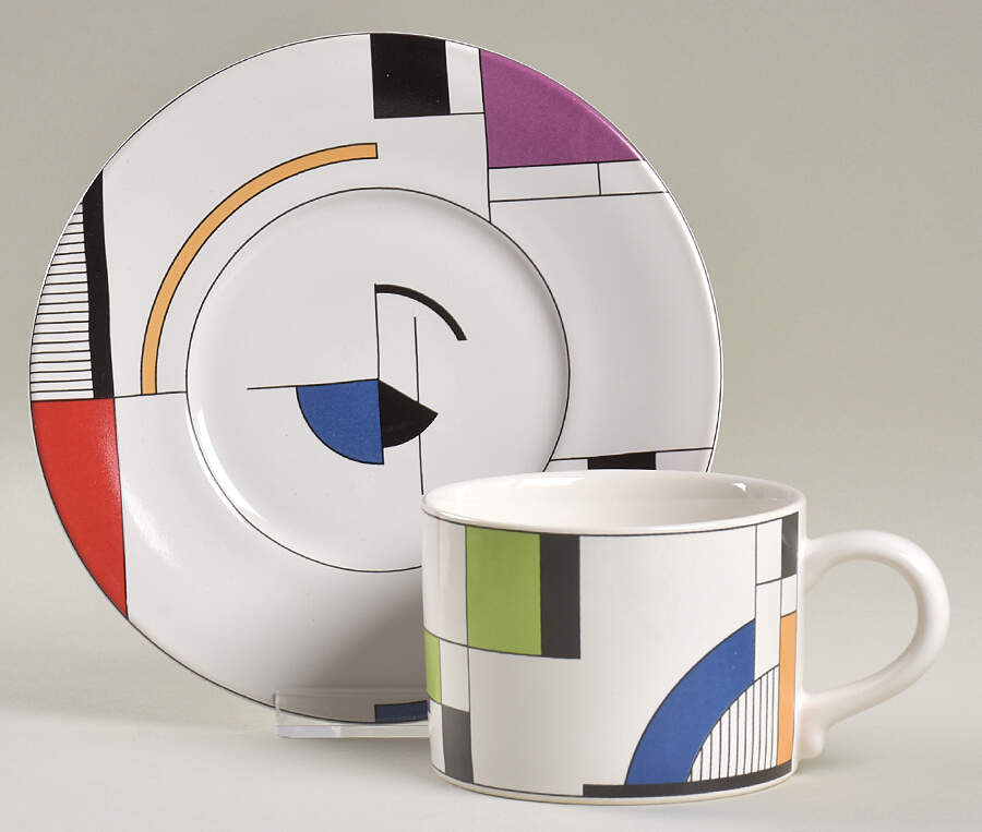 Radius Flat Cup & Saucer Set by Sango-1