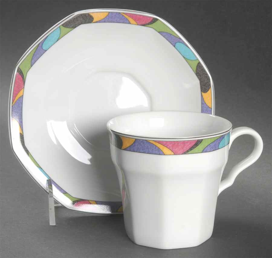Crescendo Flat Cup & Saucer Set by Studio Nova-1