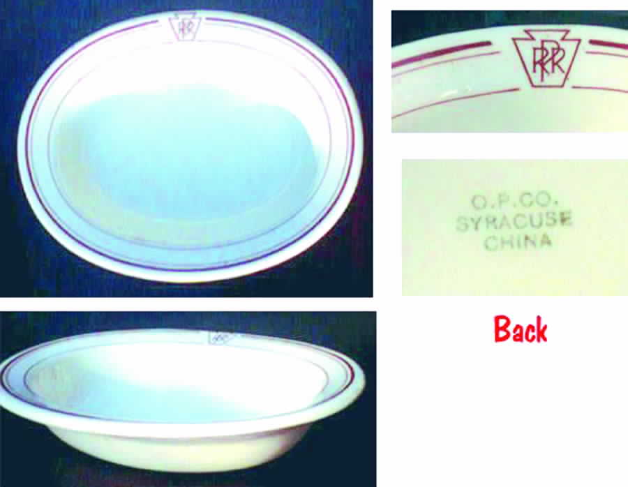 Keystone (Pennsylvania Railroad) Rim Soup Bowl by Syracuse-1