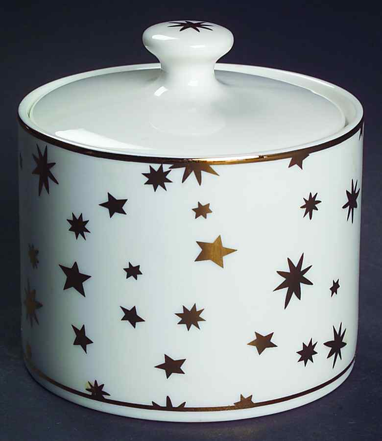 Galaxy White Sugar Bowl & Lid by Sakura-1