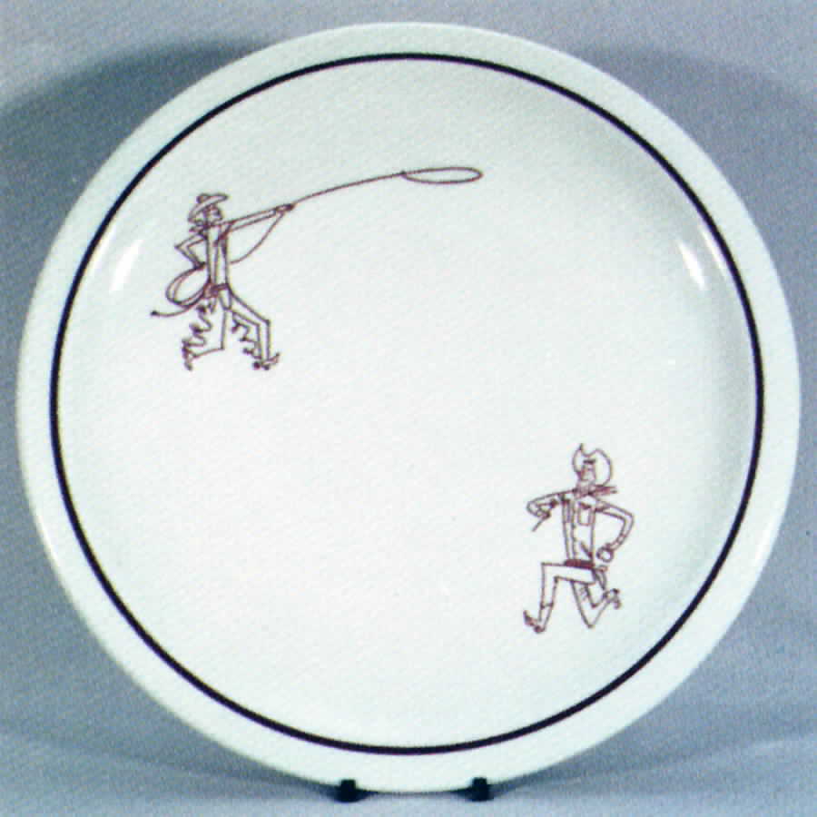 Cartoon Cowboy Child's Plate by Shenango-1