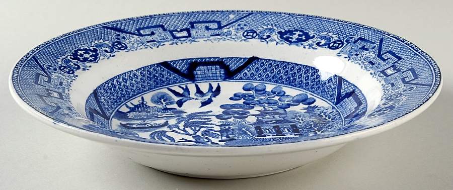 Willow Rim Soup Bowl by Societe Ceramique-1