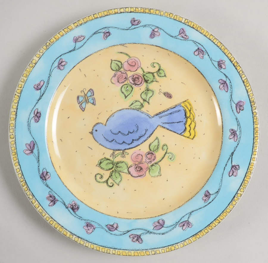 Birds and The Bees Salad Plate by Sango-1
