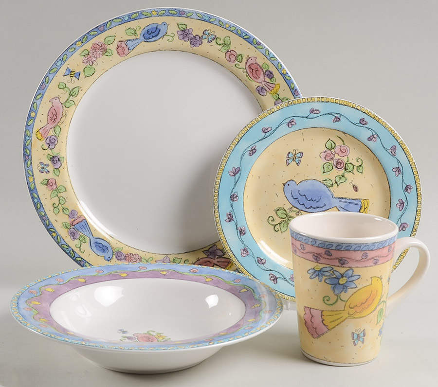 Birds and The Bees 4 Piece Place Setting by Sango-1