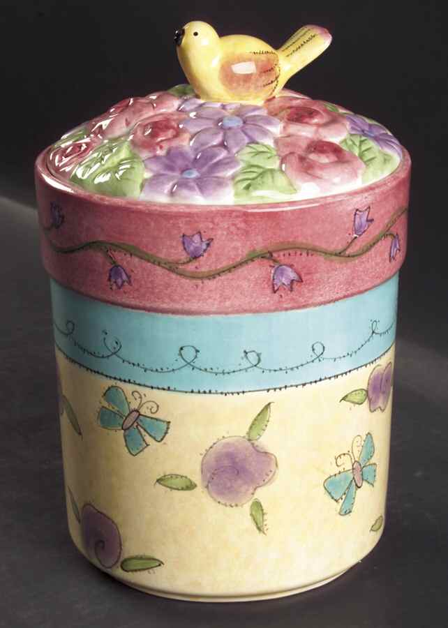 Birds and The Bees Large Canister & Lid by Sango-1