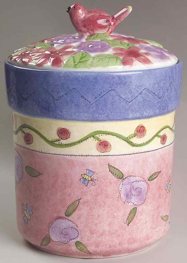 Birds and The Bees Extra Large Canister & Lid by Sango-1