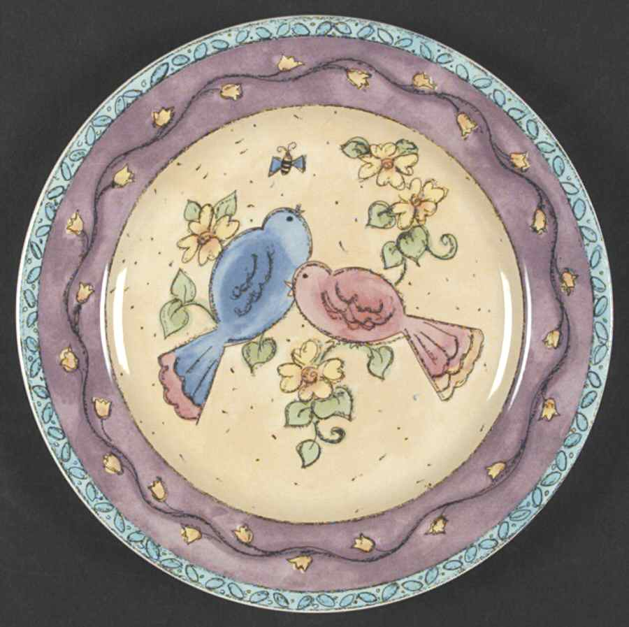 Birds and The Bees Salad Plate by Sango-1