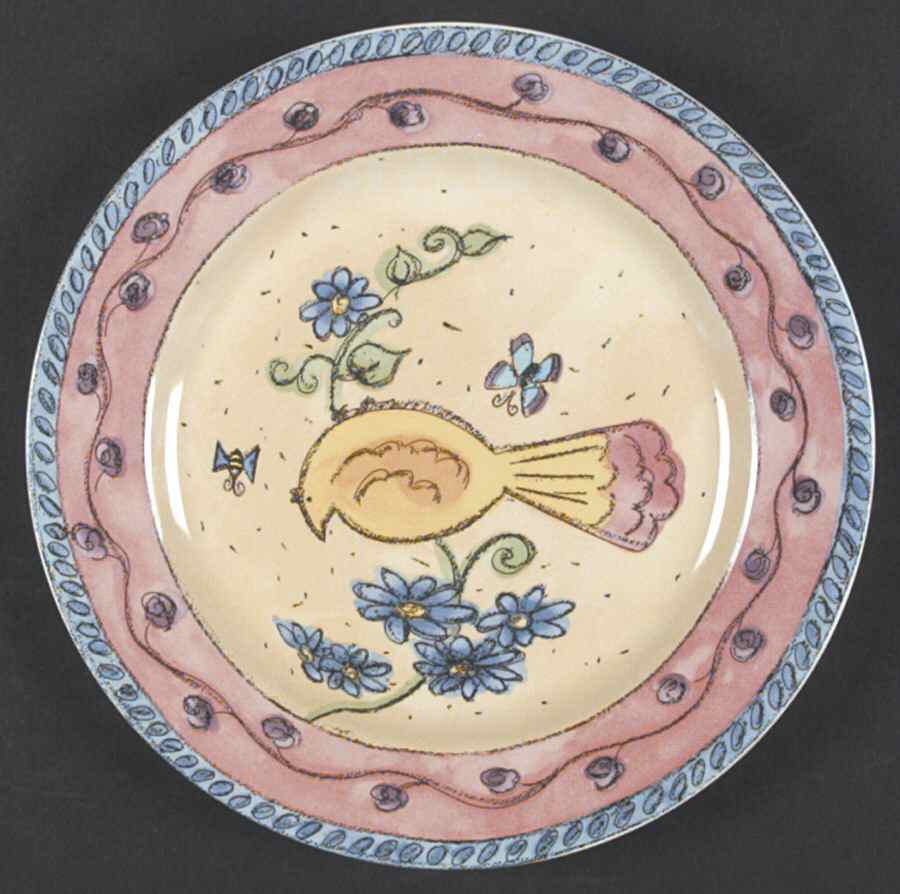 Birds and The Bees Salad Plate by Sango-1