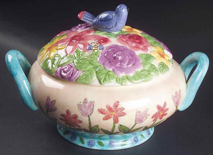 Birds and The Bees Tureen &  Lid by Sango-1
