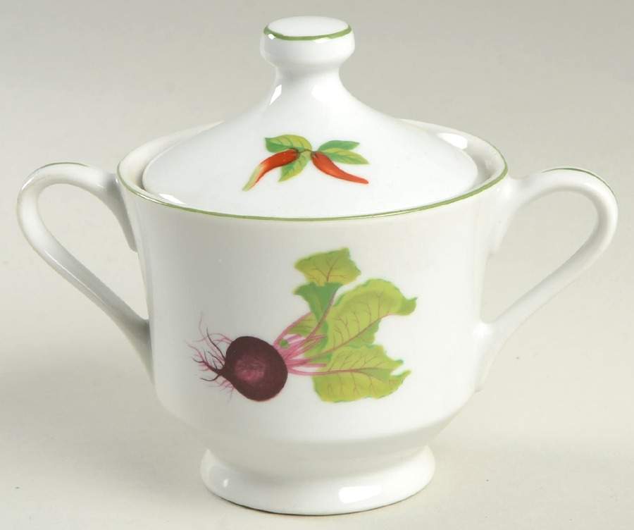 Vegetable Garden Sugar Bowl & Lid by Sadek-1