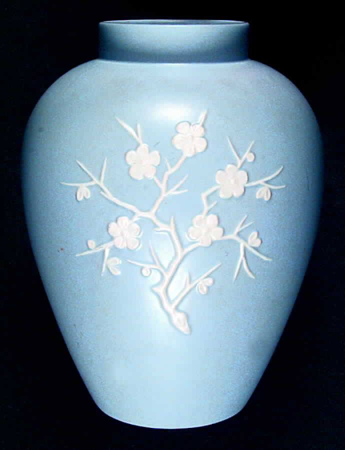 Geisha Light Blue (No Gold Accents) Vase by Spode-1